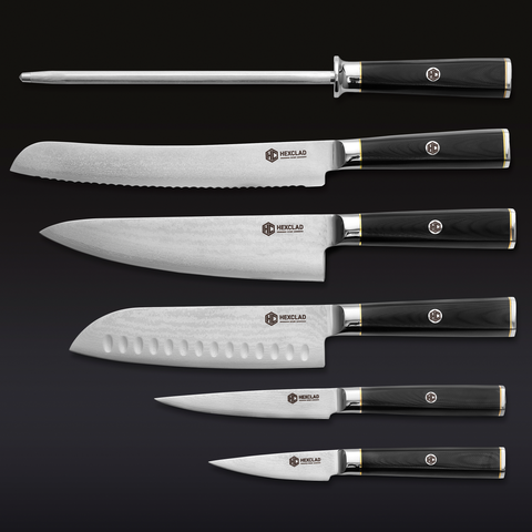 Master Series Japanese Damascus Steel Knife Set 7pc | HexClad