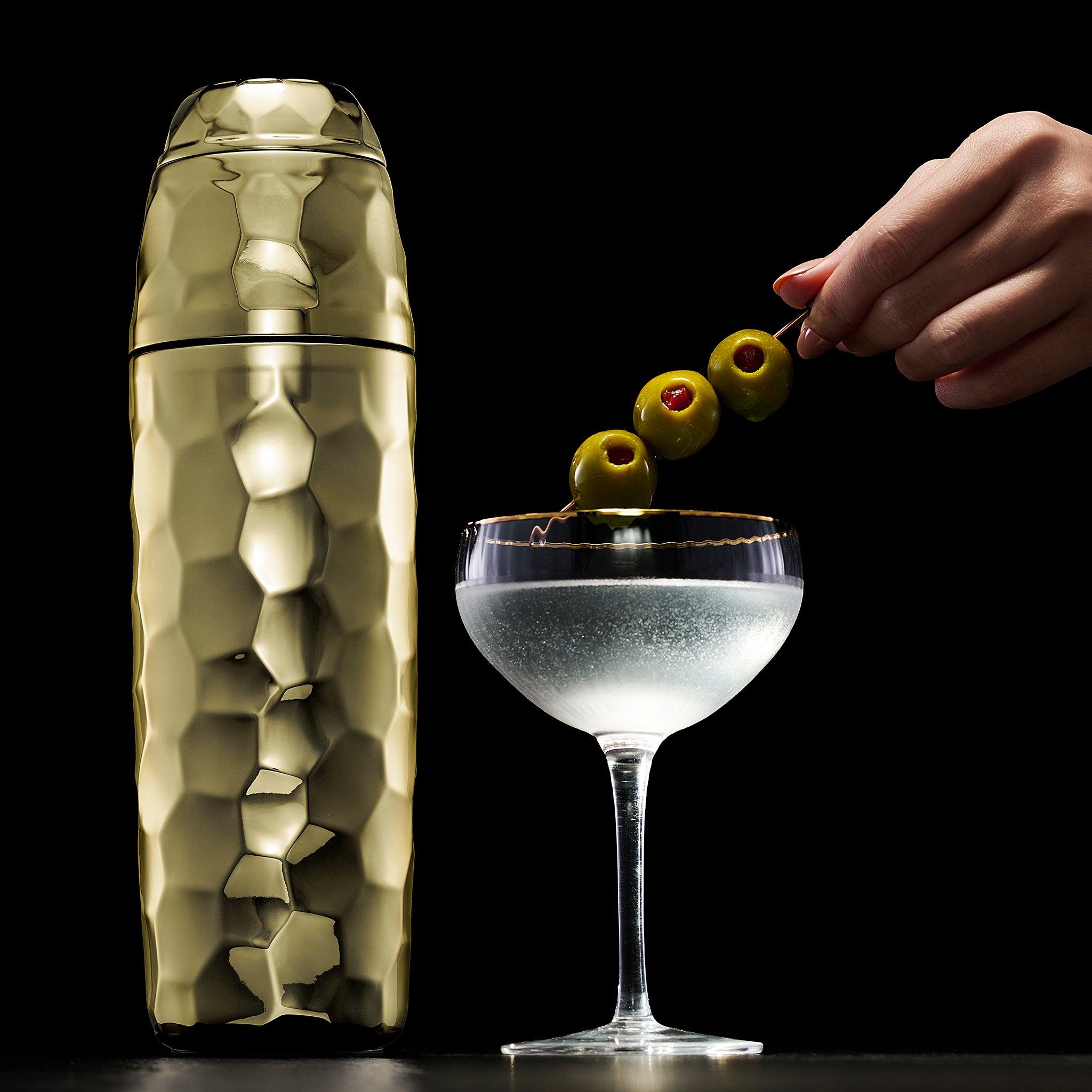 Cocktail Shaker, 25 oz (Gold) | HexClad x Still G.I.N. Collab