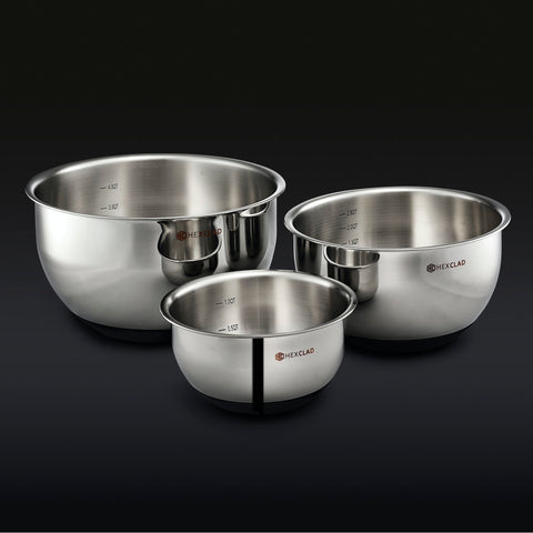 Stainless Steel Mixing Bowls With Lids | HexClad