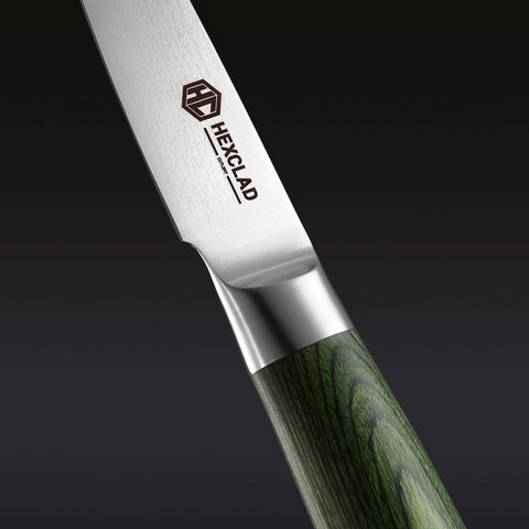  HexClad Nakiri Knife, 6.5-Inch Japanese Damascus Stainless  Steel Blade, Full Tang Construction, Pakkawood Handle: Home & Kitchen