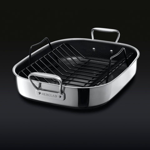 Roasting Oven Roasting Pan With Rack Big W Hybrid Roasting Pan With Rack  Oven Pan HexClad Cookware