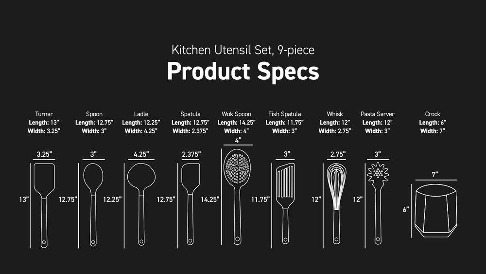Product Spec dimensions