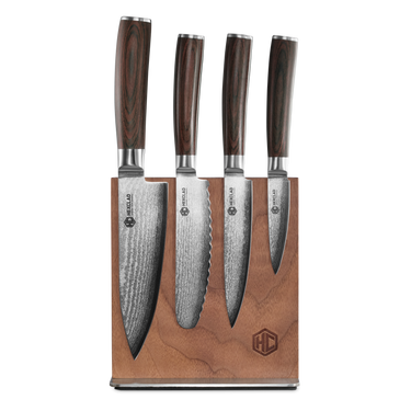 Damascus Steel Studio Knife Set, 5-pc (Espresso)