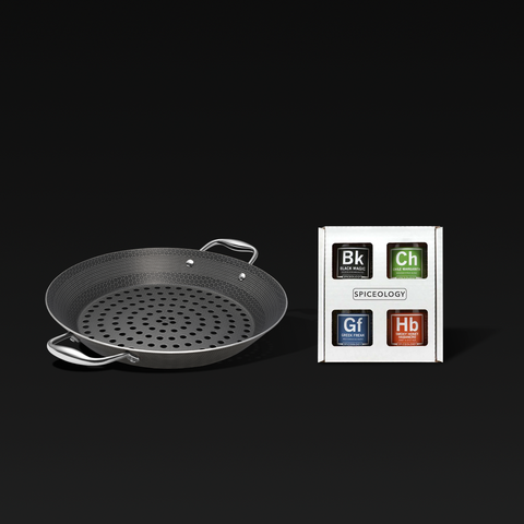 HexClad 12-Inch Griddle and BBQ Grill Pan Bundle Set