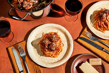 Spaghetti and Meatballs on a plate