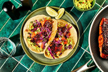Honey and Harissa Salmon Tacos
