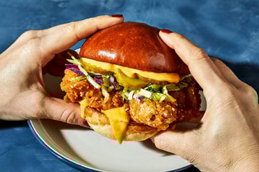 Crispy Sesame Chicken Burger