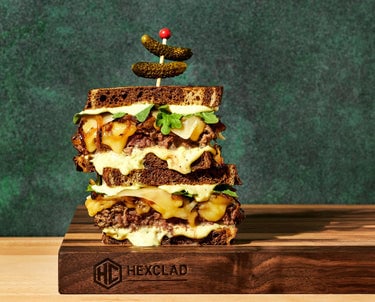 Double Cheese Patty Melt with Horseradish Aioli