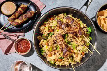 Indo-Dutch Fried Rice with Chicken Satay