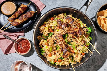 Indo-Dutch Fried Rice with Chicken Satay