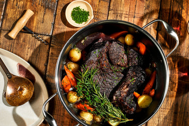 Red Wine Braised Pot Roast in a HexClad 8QT Pot