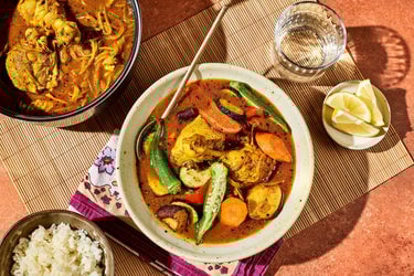 Spicy Vegetable Curry with Rice