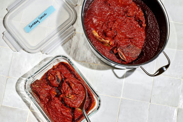 Big Batch Sunday Sauce in a HexClad 6.5Qt Dutch Oven