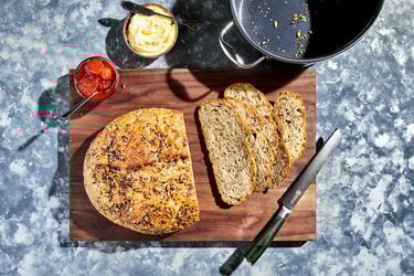No-Knead Seeded Bread
