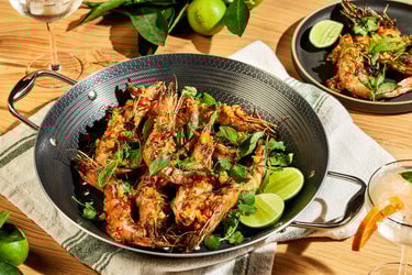 Grilled King Prawns with Sticky Tamarind-Chile Glaze