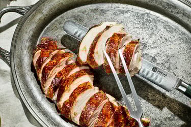 Buttery Turkey Breast in Small Roasting Pan