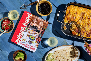 Breakfast Taco Casserole in a HexClad 9x13 Hybrid Roasting Pan with Rack