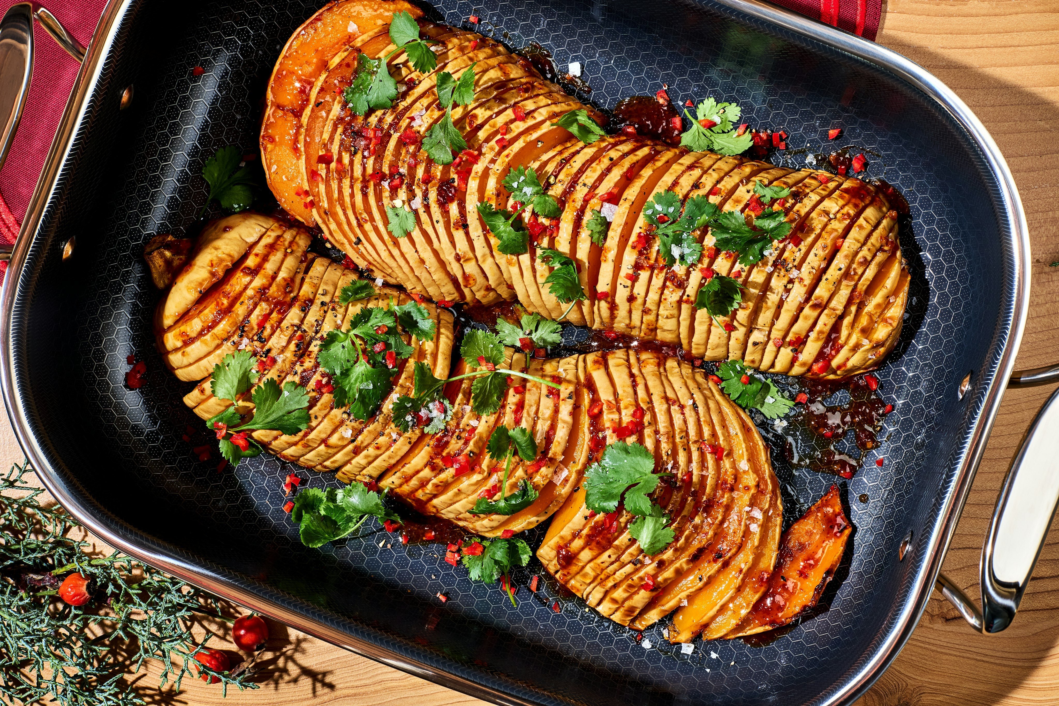 Spiced Herby Hasselback Butternut Squash