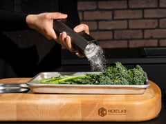 HexClad HexMill Tabletop Salt + Pepper Grinder Set with Spiceology