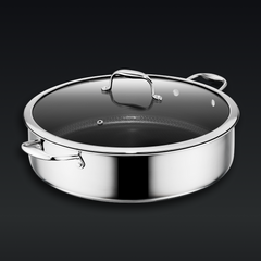 Hybrid Deep Sauté Pan with Lid, 10-QT