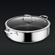 Hybrid Deep Sauté Pan with Lid, 10-QT