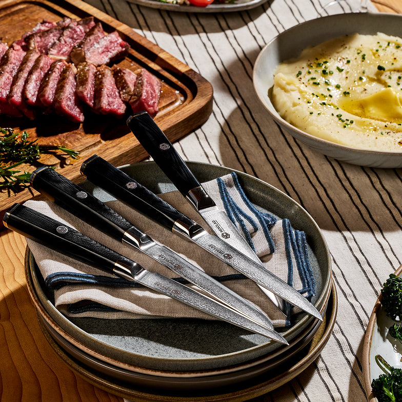 Master Series Damascus Steel Steak Knife Set, 4-pc