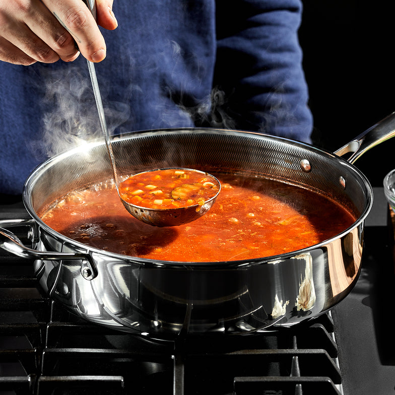 Hybrid Deep Sauté Pan with Lid, 5.5-Qt