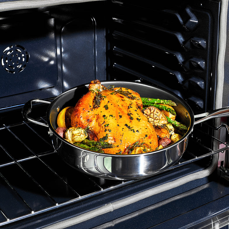 Hybrid Deep Sauté Pan with Lid, 4.5-Qt
