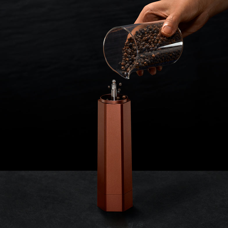 HexMill Pepper Grinder, Sienna