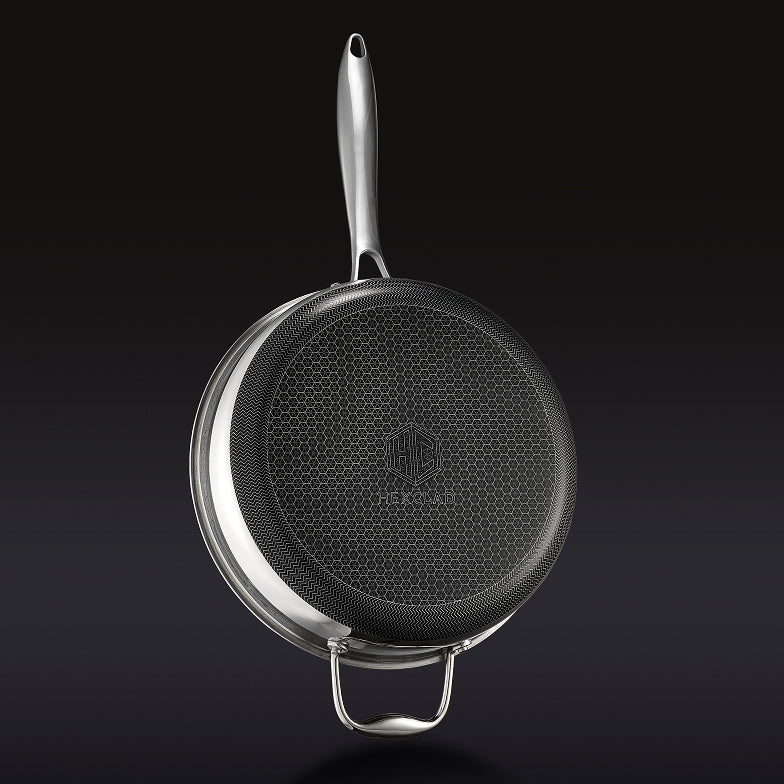 Hybrid Deep Sauté Pan with Lid, 3.3-Qt