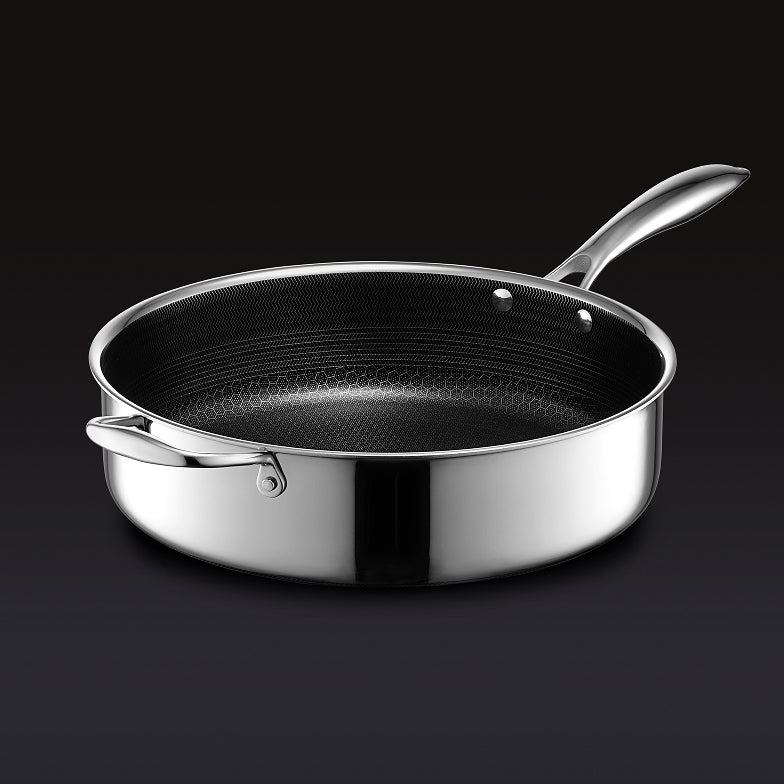 Hybrid Deep Sauté Pan with Lid, 5.5-Qt