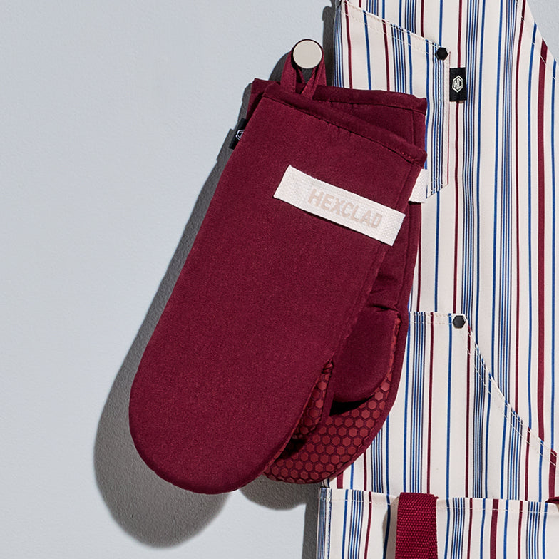 Eco Modern Oven Mitt Set - Crimson