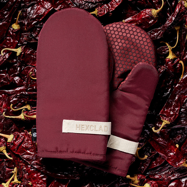 Eco Modern Oven Mitt Set - Crimson