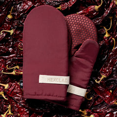 Eco Modern Oven Mitt Set - Crimson