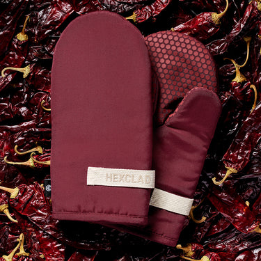 Eco Modern Oven Mitt Set - Crimson