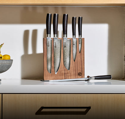 Damascus Steel Knife Set, 7-pc