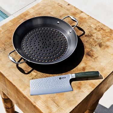 HexClad BBQ Grill Pan + Meat Cleaver Bundle