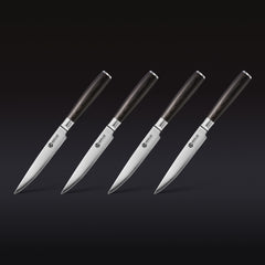 Damascus Steel Steak Knife Set, 4-pc (Espresso)