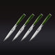 Damascus Steel Steak Knife Set, 4-pc (Green)