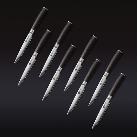 HexClad Cookware Damascus Steel Steak Knife Set, 8-pc (Espresso) Quality Report