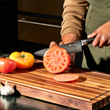 Damascus Steel Knife Set, 7-Piece Espresso