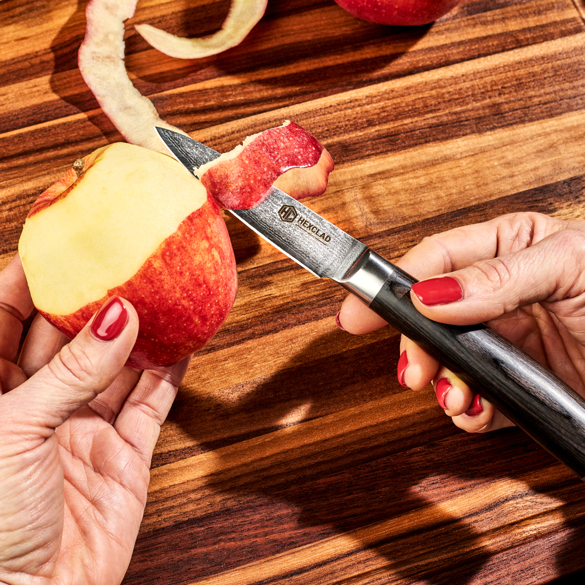 Damascus Steel Knife Set, 6-pc (Espresso) - Thumbnail 5