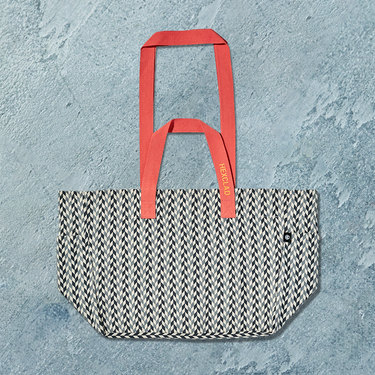 Eco Modern Market Bag (Chevron-Slate)