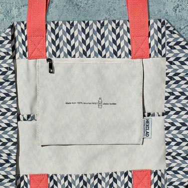 Eco Modern Market Bag (Chevron-Slate)