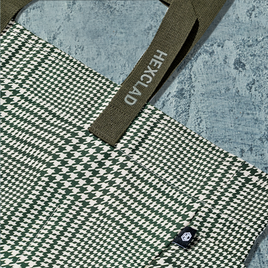 Eco Modern Market Bag (Houndstooth-Forest)