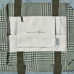 The Everything Everywhere Bag (Houndstooth-Forest)