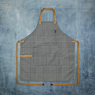 Eco Modern Apron (Houndstooth-Onyx)