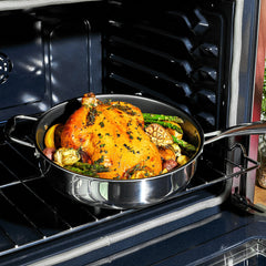Hybrid Deep Sauté Pan with Lid, 4.5-Qt