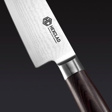 Damascus Steel Knife Set, 7-Piece Espresso