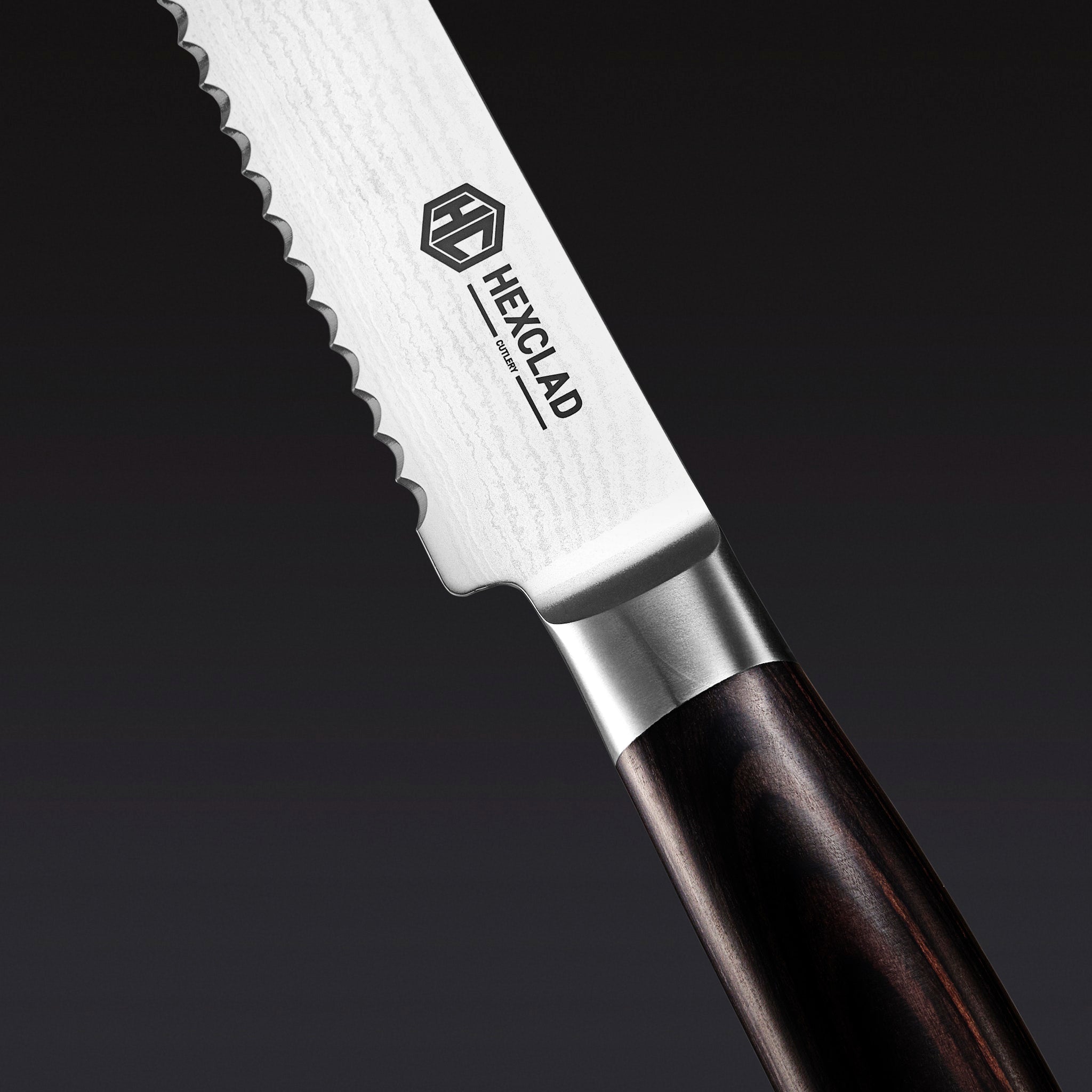 Damascus Steel Knife Set, 6-pc (Espresso) - Thumbnail 4